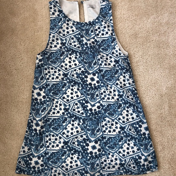 Tobi Blue Patterned Dress - Picture 1 of 6